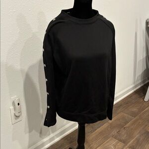 DKNY Black Button-Accent Jacket